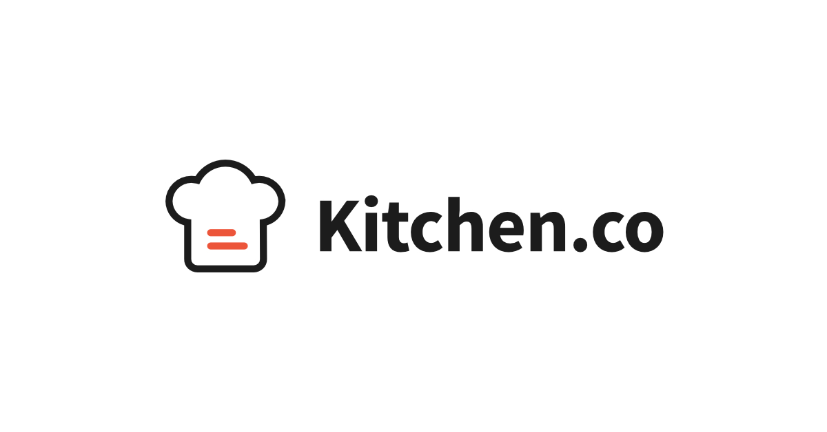 Logotipo de Kitchen.co con gorro de chef.