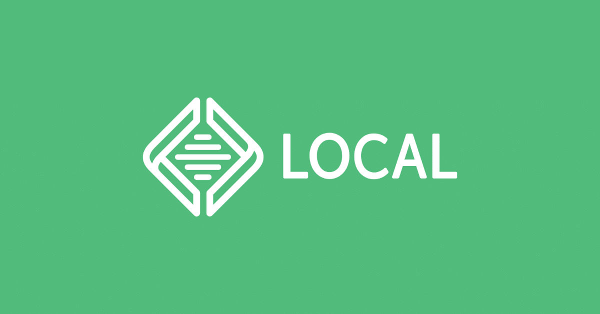 Logotipo de Local en fondo verde.