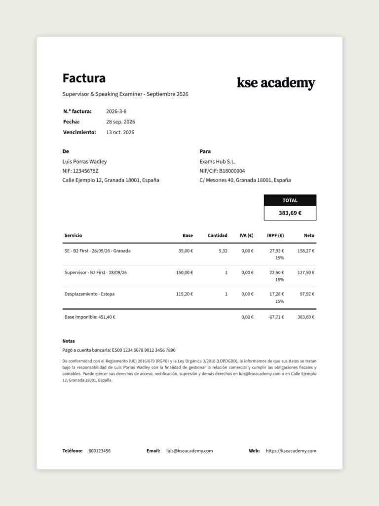 Factura en PDF