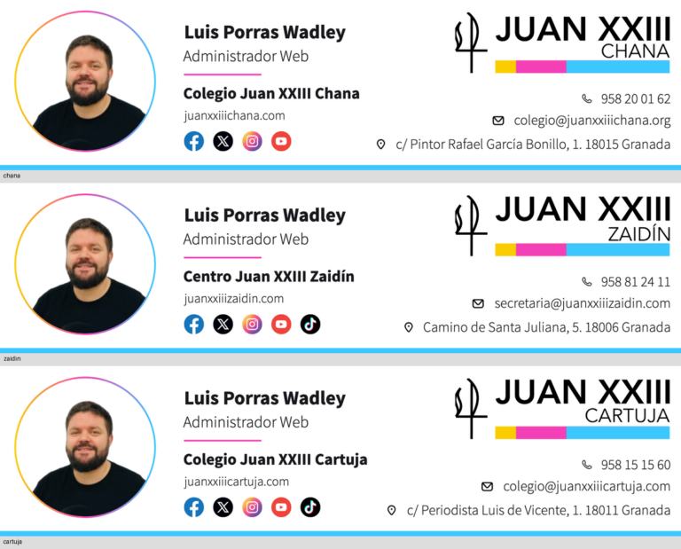 Firma generada para los tres colegios